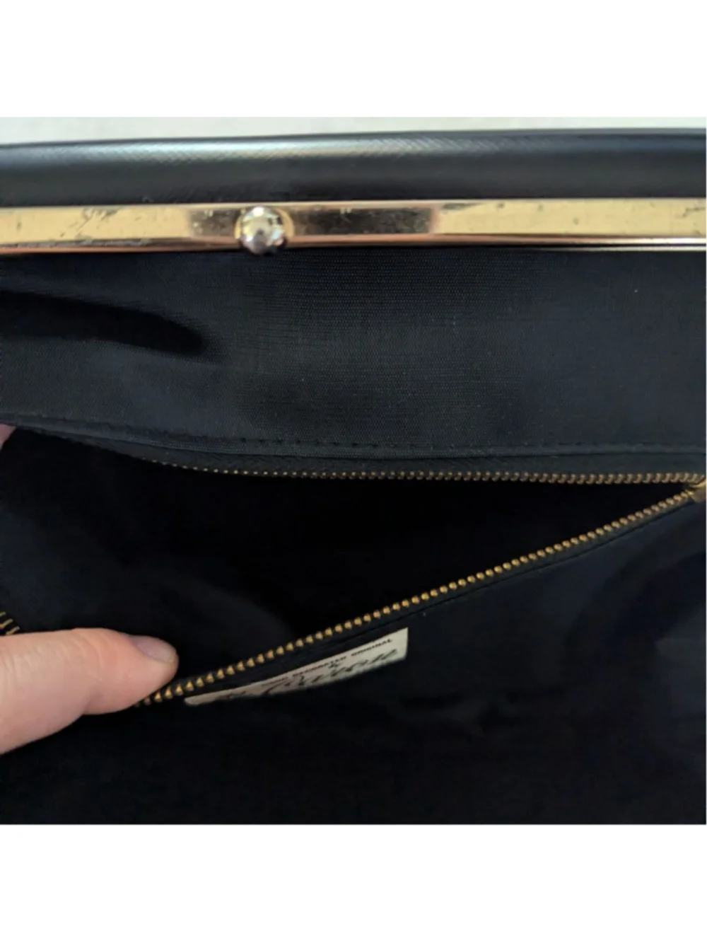 Caron of Houston Vintage Black Bejeweled Cornucopia Clutch